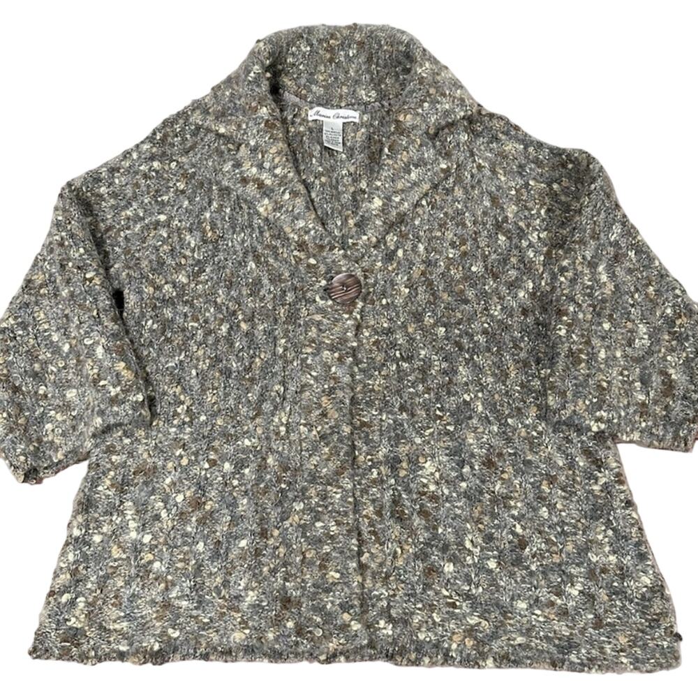 Marisa Christina Alpaca Wool Mohair Knit Cardigan Sweater Large L Cottagecore
